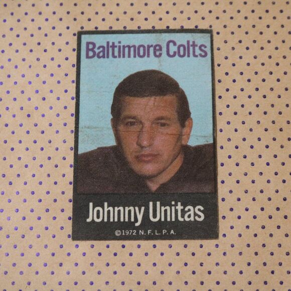 Johnny Unitas Iron On Football Card - Picture 1 of 1